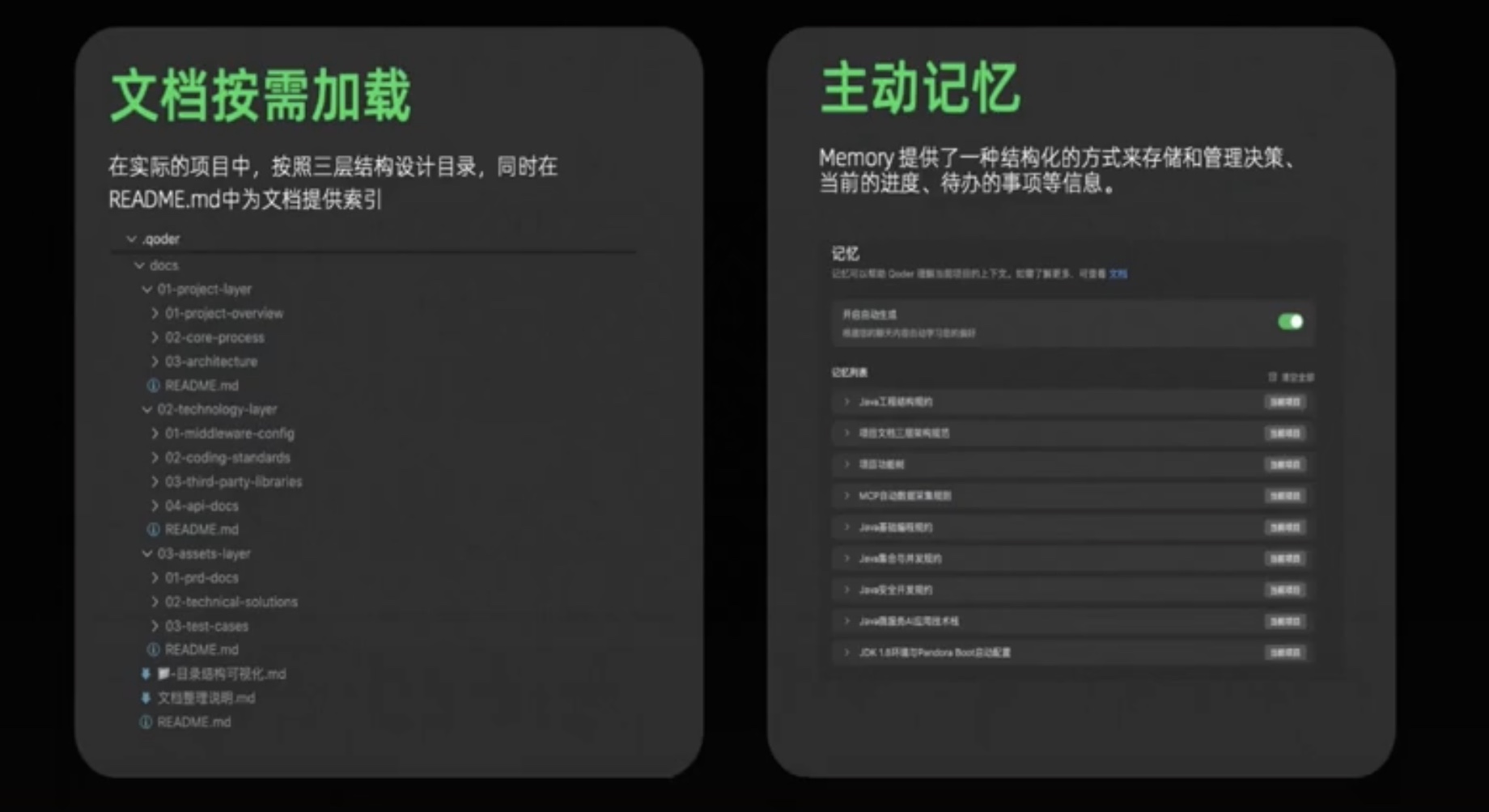 文档按需加载&主动记忆
